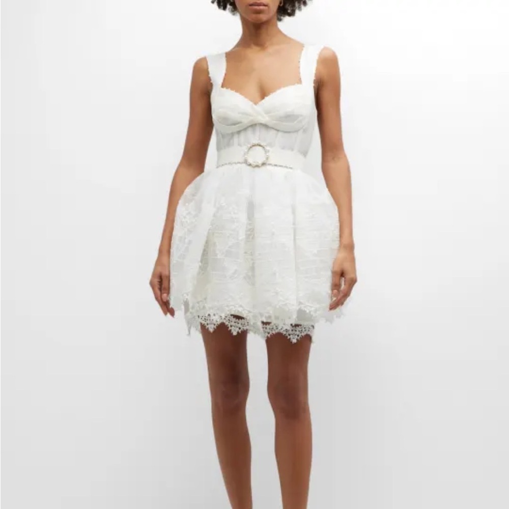 Zimmermann White Lace Mini Dress